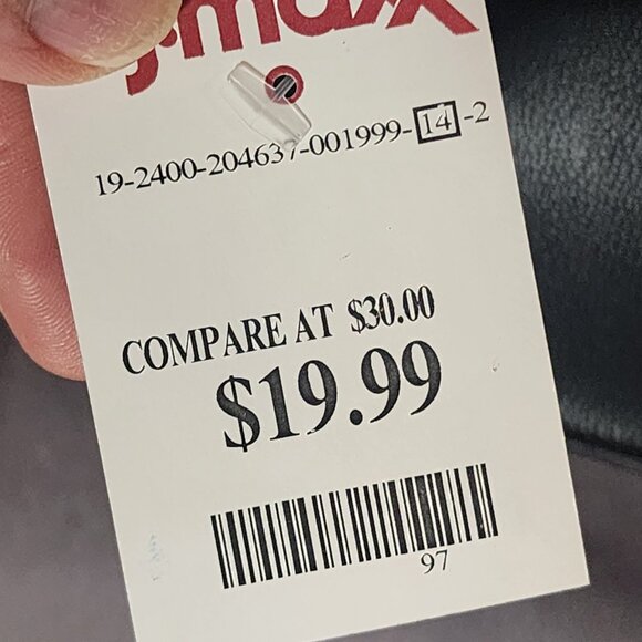 La Terre Black Peta Apprvd Vegan Braided Handle Gold Accent Feet Handbag w/Strap - Picture 8 of 16